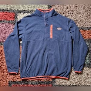 Drake Camp Fleece Pullover 2.0 Navy Red 1/2 Zip Outdoors Men Size XL